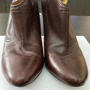 Coach - Chocolate Brown Leather Booties